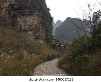 Pathway Through Mountains Of Gui Lin