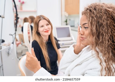 Patient At A Consultation With A Specialist Cosmetologist