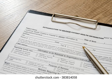 Patient Form On The Desk