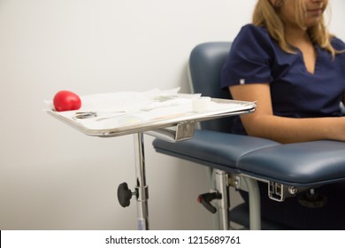 A Patient Getting Ready To Have Blood Work Tested.