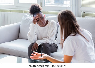 Patient receiving bad news, She is desperate and crying, Doctor support and comforting her patient with sympathy. Don't worry, this medical test is not so bad