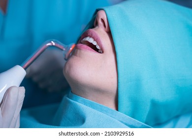 Patient Receiving Ozone Dental Treatment