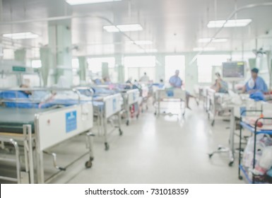 Patient room Blurred background in hospital - Shutterstock ID 731018359