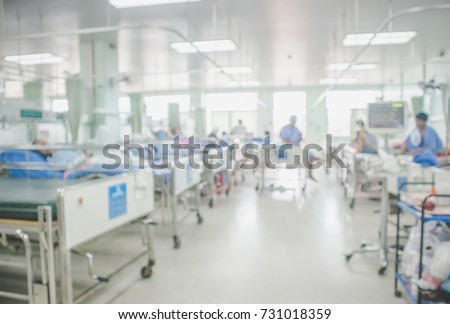 Patient room Blurred background in hospital
