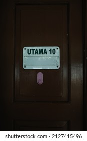 Patient Room Number Sign Posted On The Door