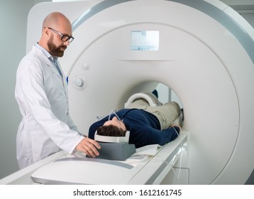 Patient visiting MRI procedure in a hospital - Shutterstock ID 1612161745