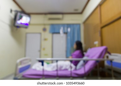Patient to watch television for relaxation, blurred image
