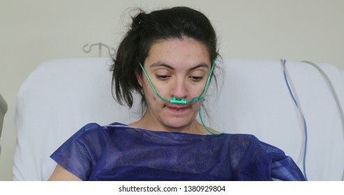 Patient Woman Hospital Real Life Female Stock Photo 1380929804 ...