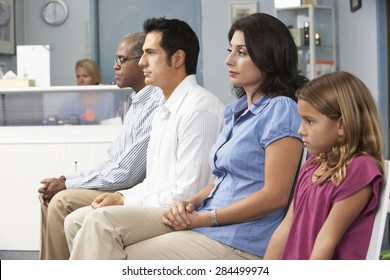 Patients In Doctors Waiting Room - Powered by Shutterstock