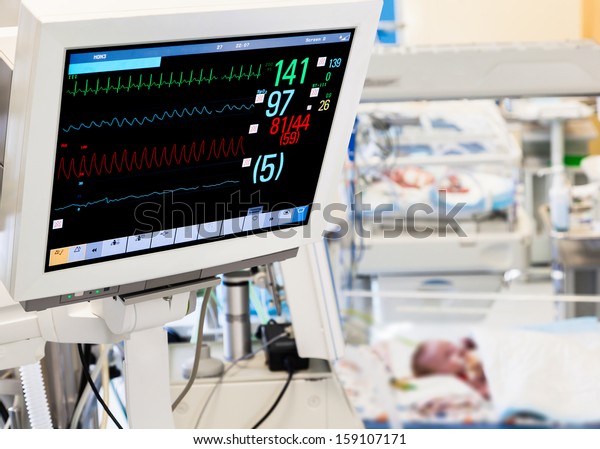 Patients monitor\
in neonatal intensive care\
unit