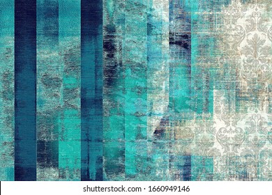 patina background with damask pattern - texture