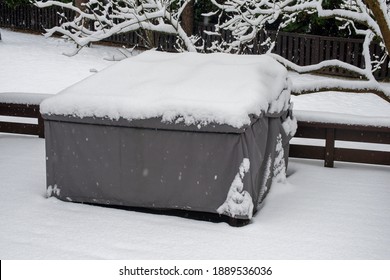 Patio Furniture Cover Protecting Outdoor Furniture From Snow.