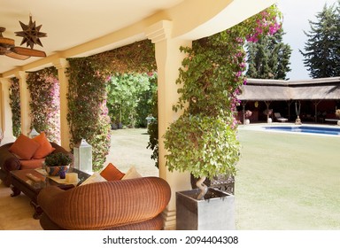 Patio Of Luxury Spanish Villa