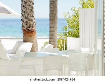 Patio Overlooking Beach And Ocean