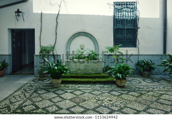 Patio Spanish Style Stock Photo Edit Now 1153624942