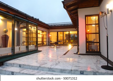 Patio of villa