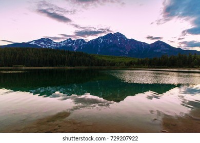 Patricia Lake, Jasper National PArk, Alberta, Canada at sunset