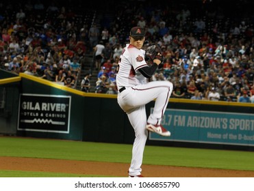 Patrick Corbin pitcher for the D-Backsat Chase Field in Phoenix,Arizona USA April 4,2018.