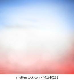 Patriot day concept: Blurred red  blue   white color background 