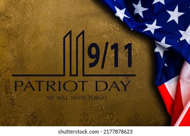 Patriot Day of USA background on american flag