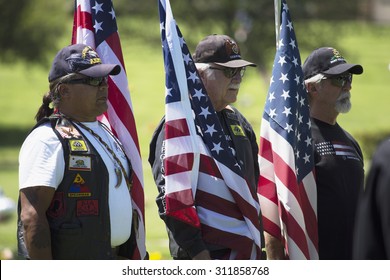 Patriot Guard Motorcyclists Honor Fallen US Soldier, PFC Zach Suarez, 