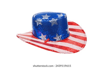 Patriotic American flag cowboy hat - Powered by Shutterstock