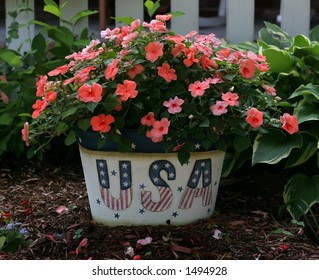 Patriotic Flower Planter