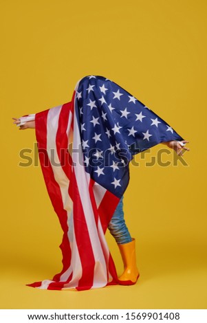 Similar – African boy with American flag