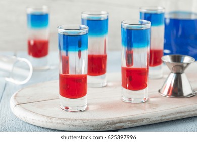 Patriotic Red White And Blue Shots For 4th Of July