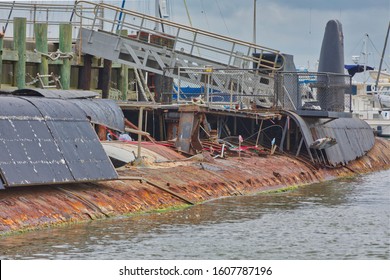 Patriots Point, Charleston. June 2019. USS Clamagore Casing Deterioration 