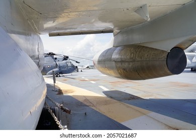 Patriots Point, South Carolina, June 3, 2021: View Of Aircraft Display                              