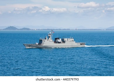 Patrol Vessel In The Gulf Of Thailand