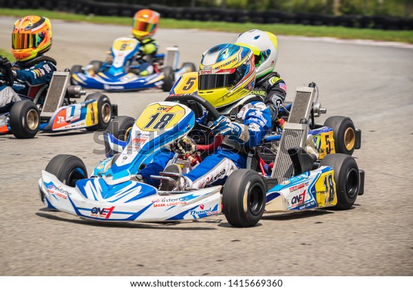 PATTATA,THAILAND-MAY 26: Go Kart  driving\
training and racing in provocative style. in \
