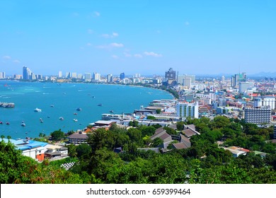 Pattaya Beach On Top View Hill Stock Photo 659399464 