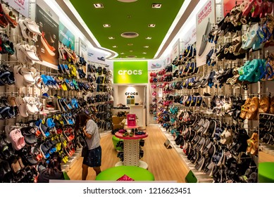 modern shoe store crocs