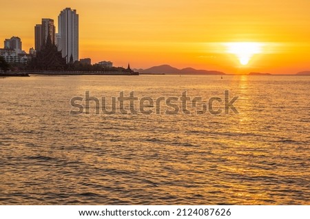 Pattaya Thailand SouthAsia during the sunset timeline