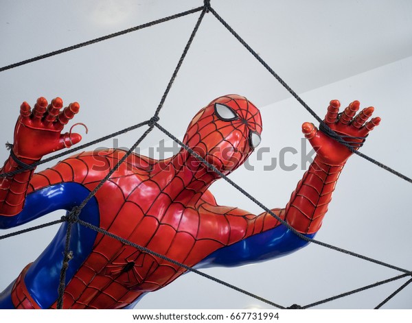 Pattayathailand 25 June 2017 Spiderman Model Stock Photo