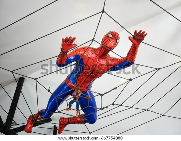 Pattayathailand 25 June 2017 Spiderman Model Stock Photo