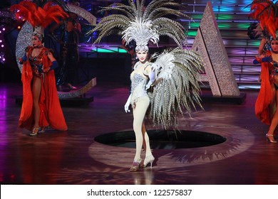 PATTAYA,THAILAND DEC.22:Alcazar Cabaret Show on December 22, 2012,  in Pattaya, Thailand. More then 2500 visitors attended it daily