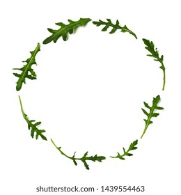 Pattern Arugula Round Circle Frame Isolated Stock Photo 1439554463 ...