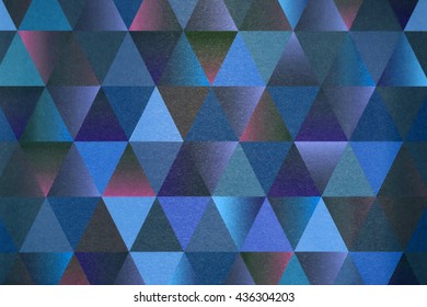Pattern and background of gradient and colorful triangle shape with cool tone.