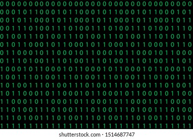 Pattern with binary code on dark background