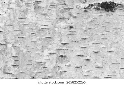 pattern of birch bark with black birch stripes on white birch bark and with wooden birch bark texture