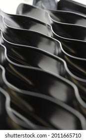 Pattern - Black Curved Metal Sheet