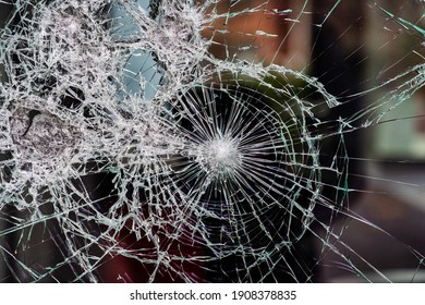 Pattern Of Broken Glass Pane