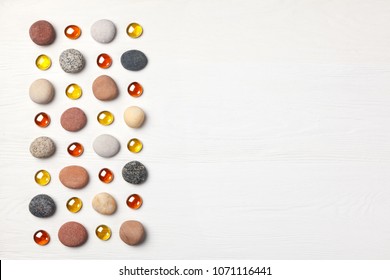 pattern colored pebbles 