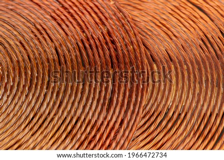 pattern copper wire inductor, selective focus