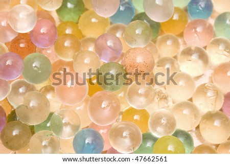 A pattern created by some colorfull rubber balls