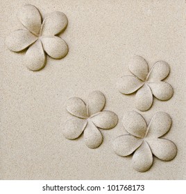 Pattern Of Decorative Sand Stone Wall With Flower