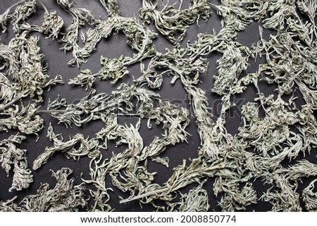 Pattern of dry sagebrush on background of black.